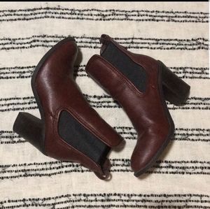 Faux leather booties